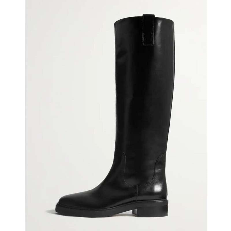 Autumn And Winter Low Heel Large Tube Circumference Boots