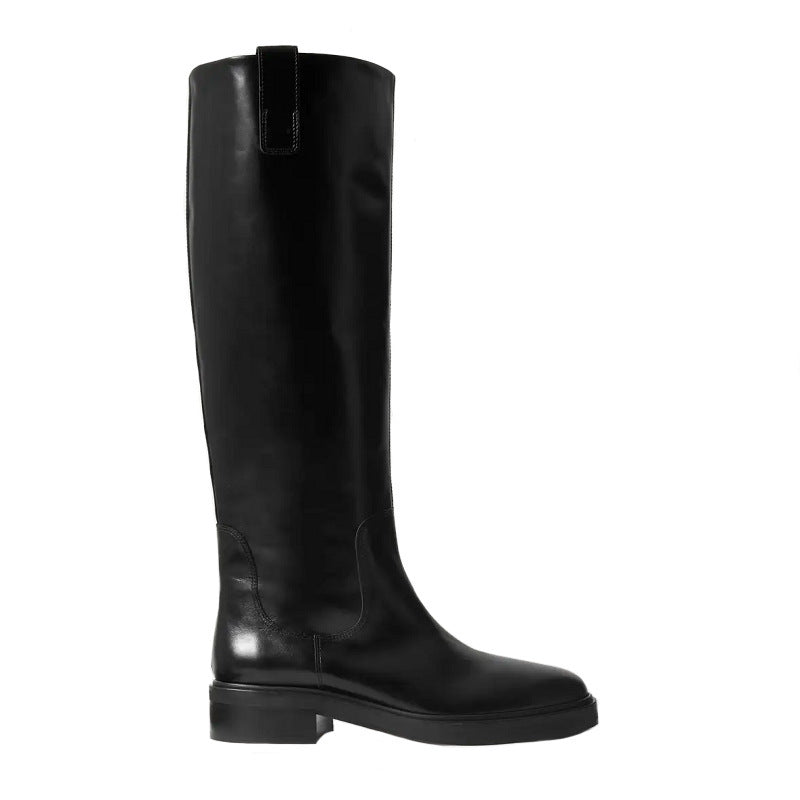 Autumn And Winter Low Heel Large Tube Circumference Boots